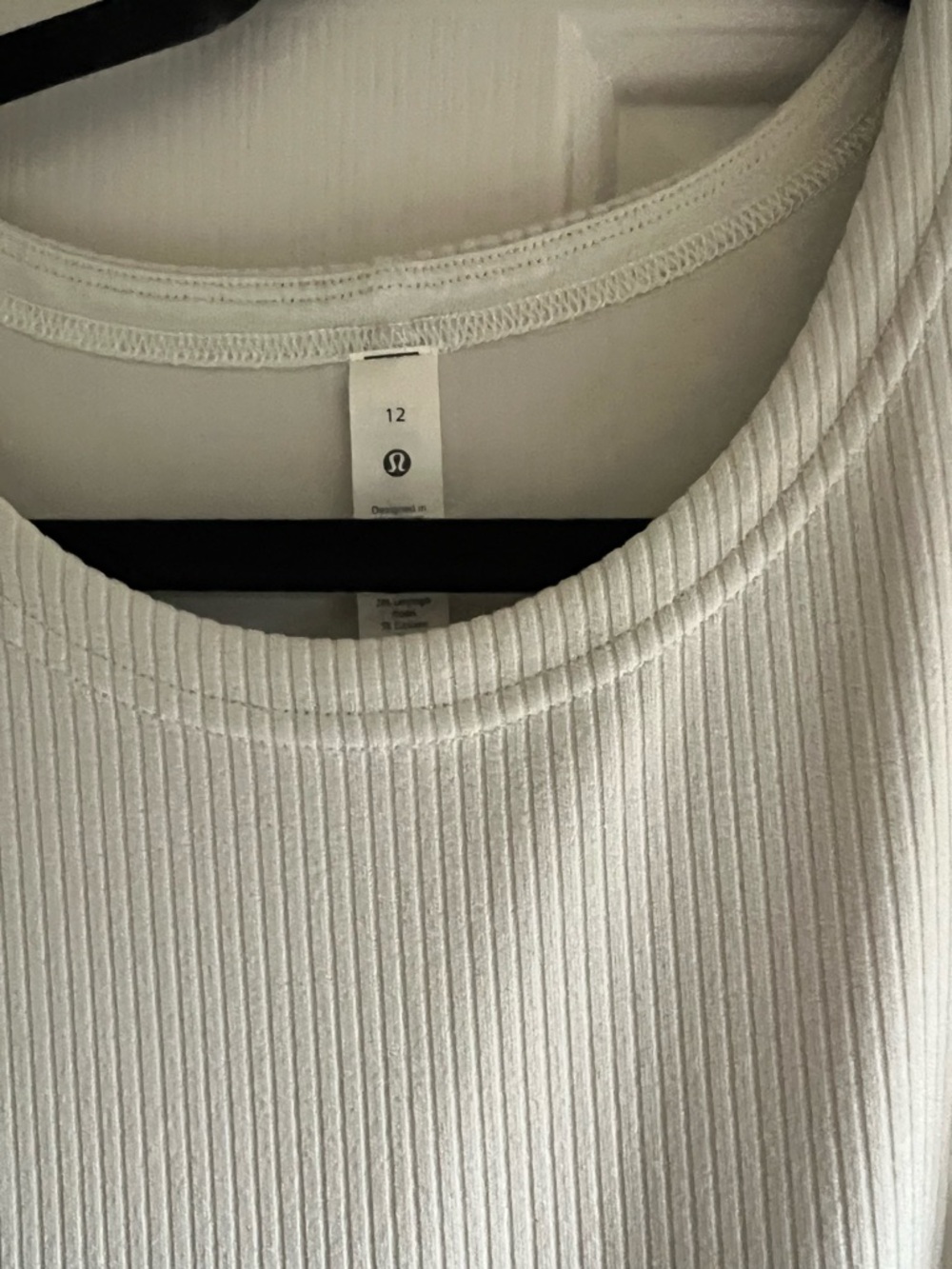 Lululemon off White Ribbed tank dress